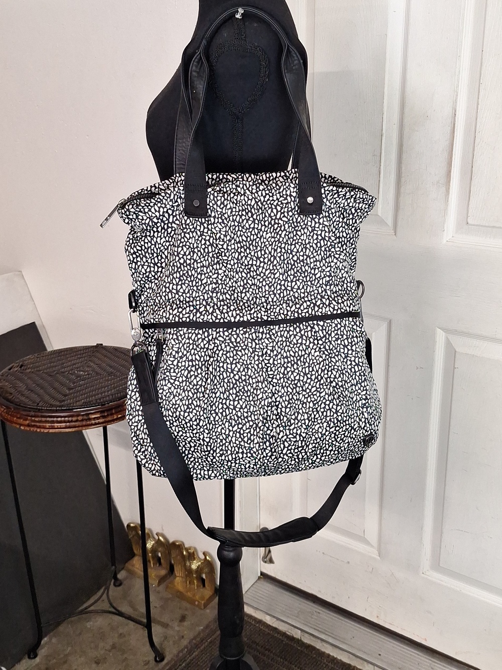 Lululemon Twice As Nice Tote Bag Mosaic Black Satchel